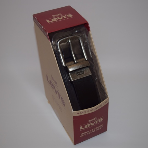 Levi's Men's Grain Leather Cut-to-Fit Belt Brown - Picture 3 of 5